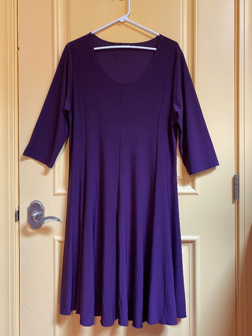 Creation Comfortable Flare Sheath Party Dress XL Plum